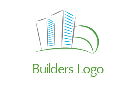 swoosh buildings construction logo