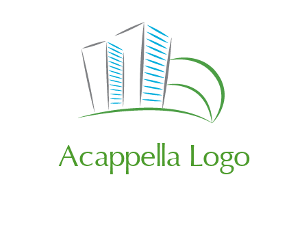 swoosh buildings construction logo