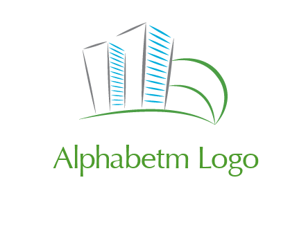 swoosh buildings construction logo