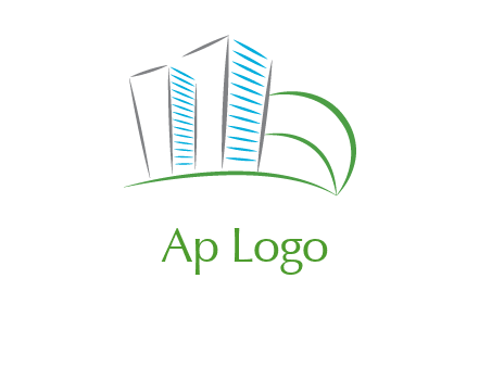 swoosh buildings construction logo