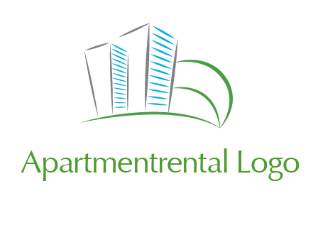 swoosh buildings construction logo