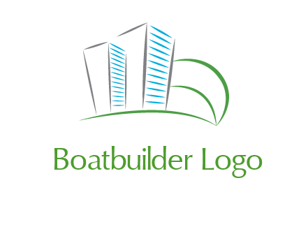 swoosh buildings construction logo
