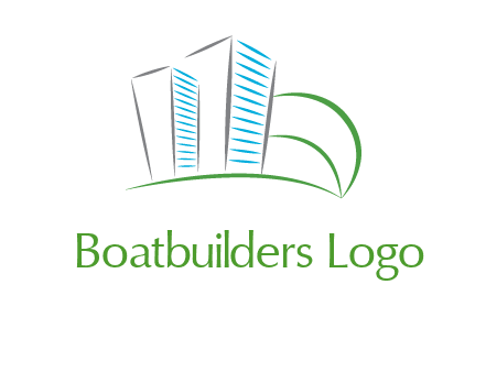 swoosh buildings construction logo