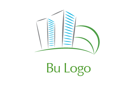 swoosh buildings construction logo