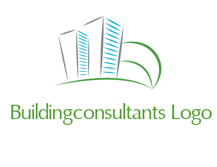 swoosh buildings construction logo