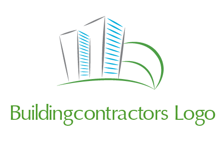 swoosh buildings construction logo