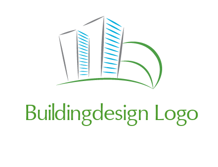 swoosh buildings construction logo