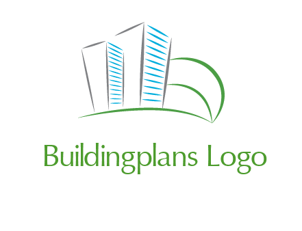 swoosh buildings construction logo