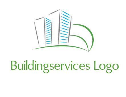 swoosh buildings construction logo