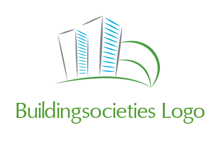 swoosh buildings construction logo