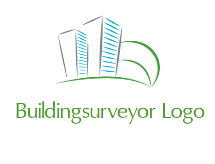 swoosh buildings construction logo