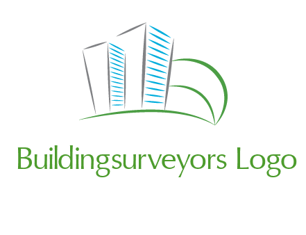 swoosh buildings construction logo