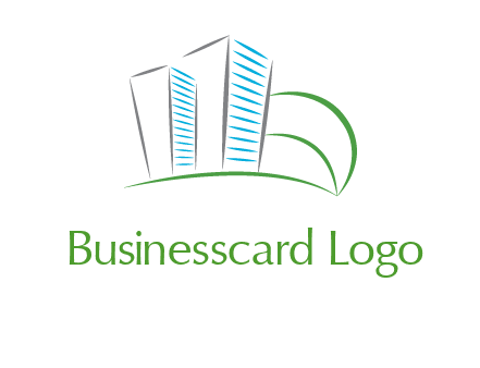 swoosh buildings construction logo
