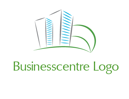 swoosh buildings construction logo