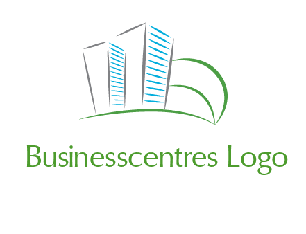 swoosh buildings construction logo