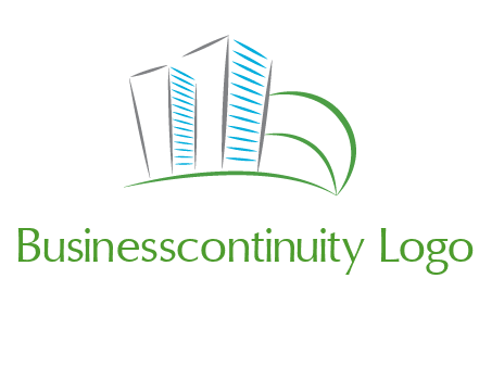 swoosh buildings construction logo