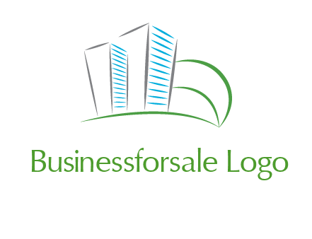 swoosh buildings construction logo