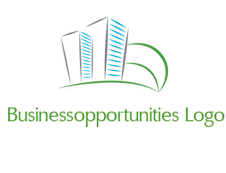 swoosh buildings construction logo