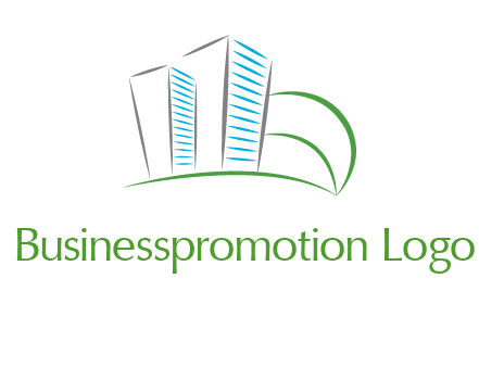 swoosh buildings construction logo
