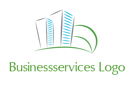 swoosh buildings construction logo