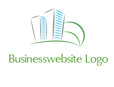 swoosh buildings construction logo