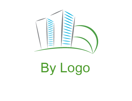 swoosh buildings construction logo