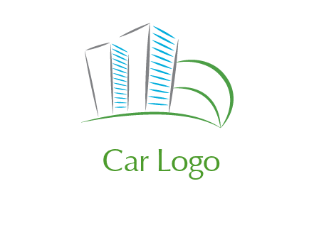 swoosh buildings construction logo