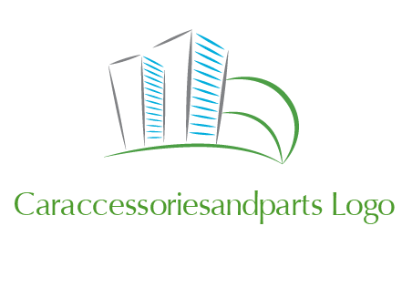 swoosh buildings construction logo