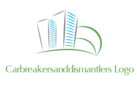 swoosh buildings construction logo