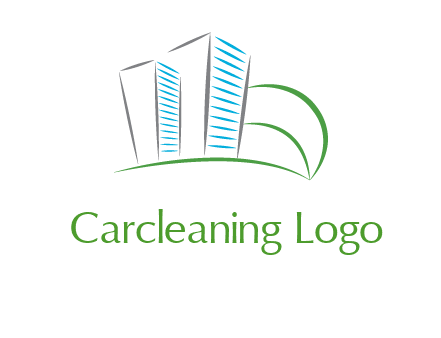 swoosh buildings construction logo