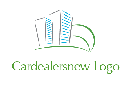 swoosh buildings construction logo