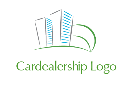 swoosh buildings construction logo