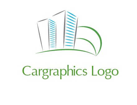 swoosh buildings construction logo
