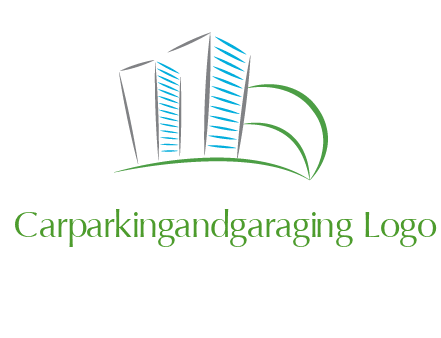 swoosh buildings construction logo