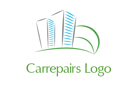 swoosh buildings construction logo