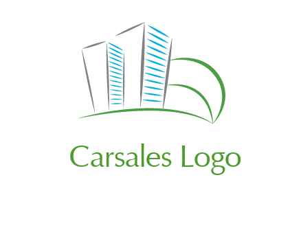 swoosh buildings construction logo