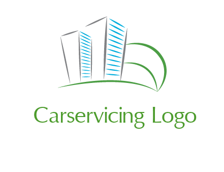 swoosh buildings construction logo