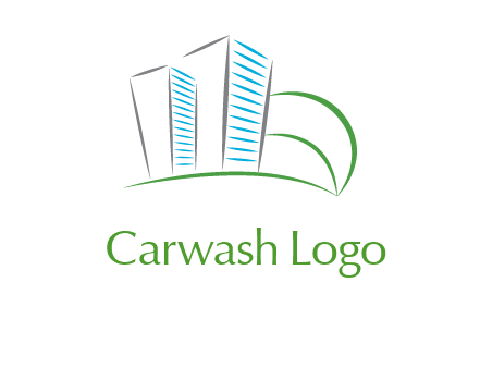 swoosh buildings construction logo