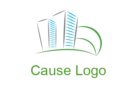 swoosh buildings construction logo