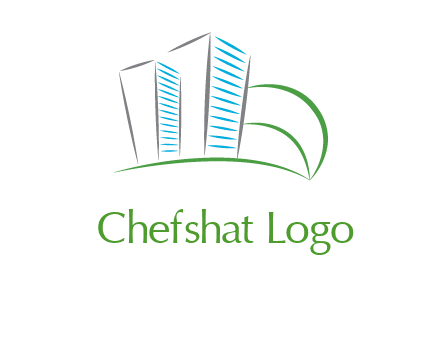 swoosh buildings construction logo