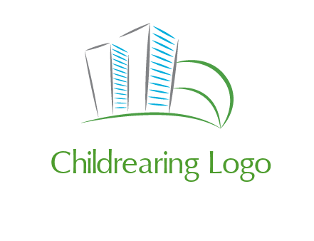 swoosh buildings construction logo