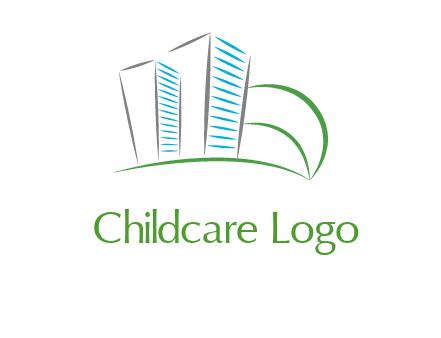 swoosh buildings construction logo