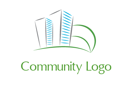 swoosh buildings construction logo
