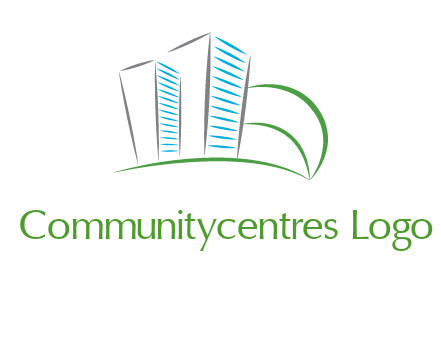 swoosh buildings construction logo