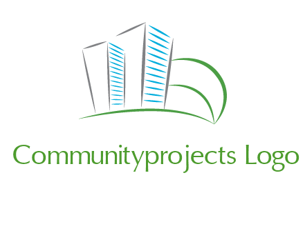swoosh buildings construction logo