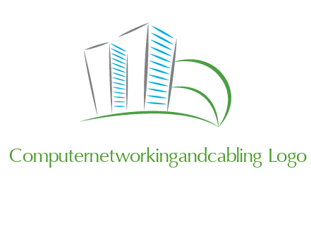 swoosh buildings construction logo
