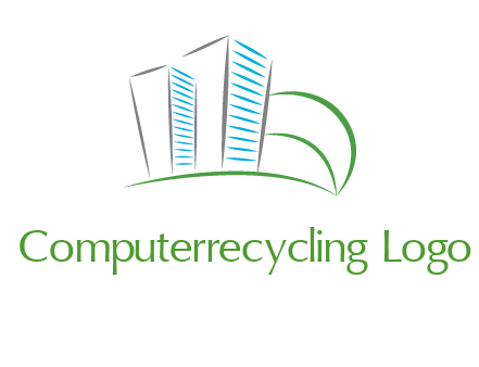swoosh buildings construction logo