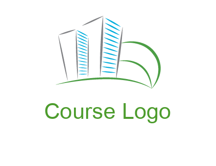 swoosh buildings construction logo