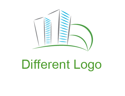 swoosh buildings construction logo