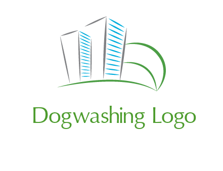swoosh buildings construction logo